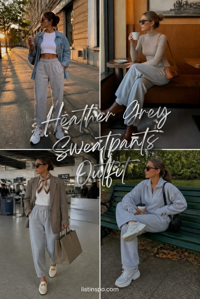 12 Cool Heather Grey Sweatpants Outfit Worth Trying