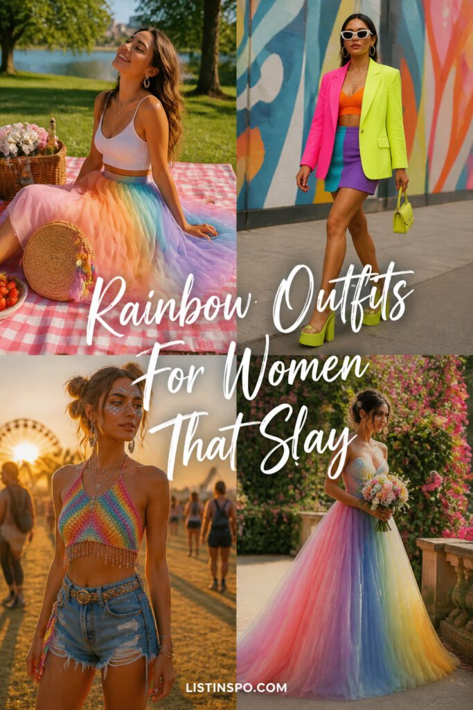 20 Quick Rainbow Outfit Ideas Women That Slay
