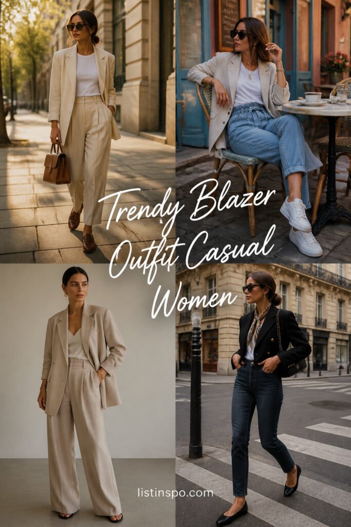 12 Quick Trendy Blazer Outfit Casual Women Worth Trying