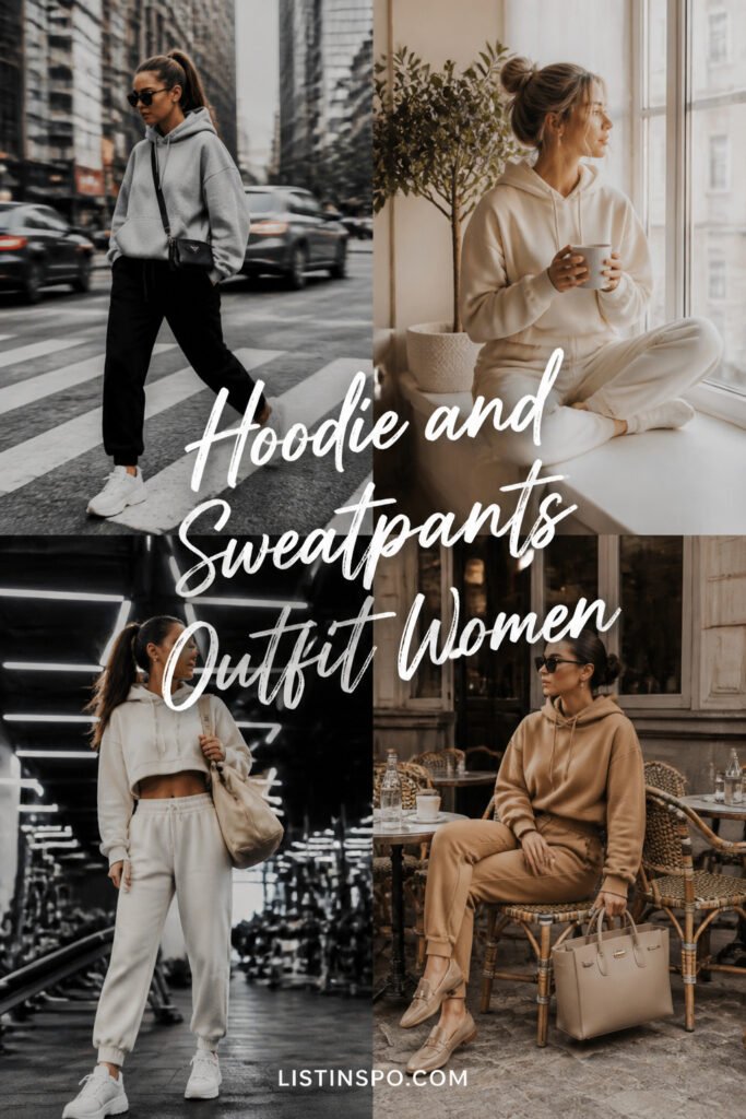 10 Cool Hoodie And Sweatpants Outfit Women That Are Trending