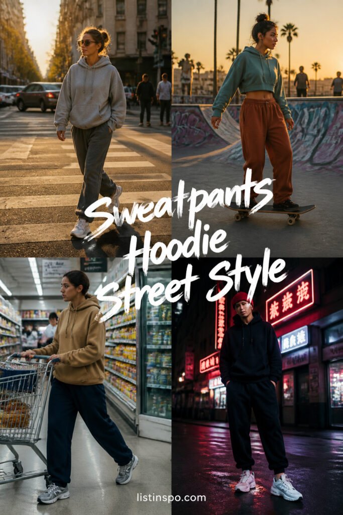 25 Cool Sweatpants Hoodie Street Style to Try Now