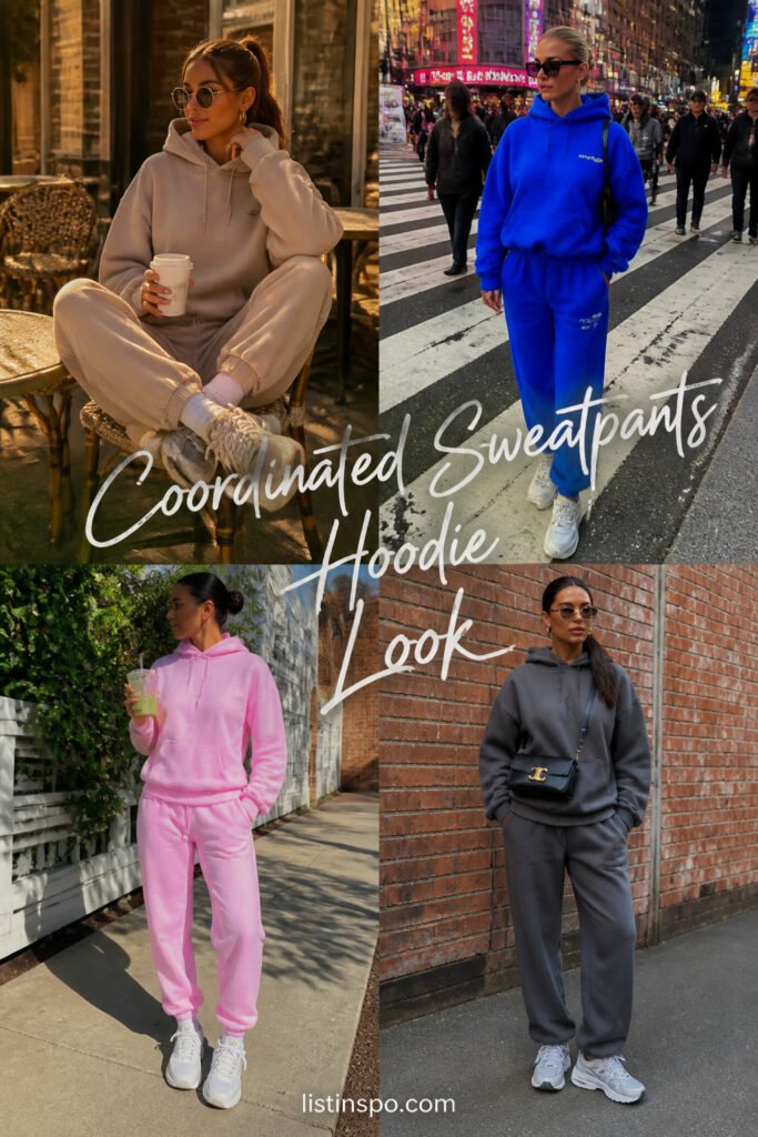 12 Cool Coordinated Sweatpants Hoodie Look Worth Trying