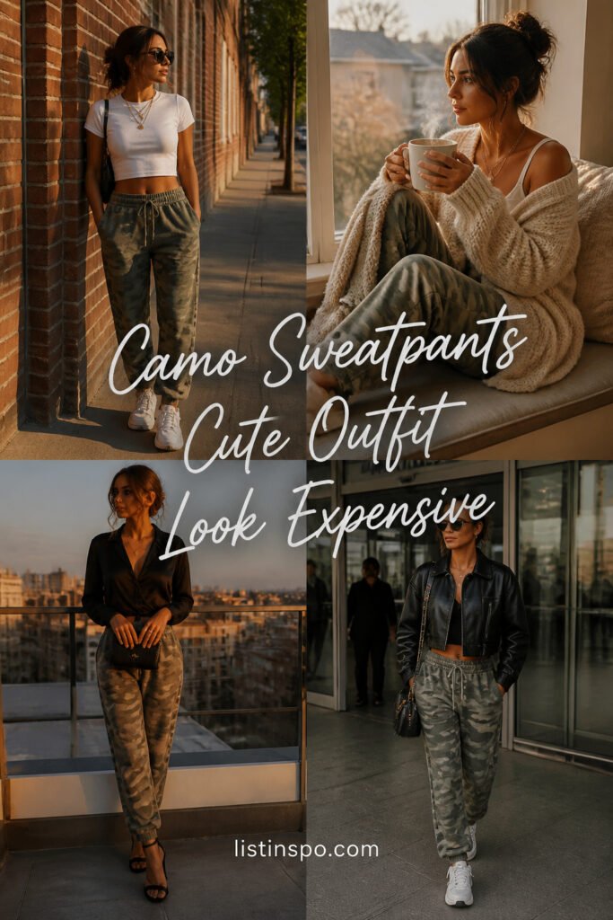 12 Easy Camo Sweatpants Cute Outfit That Look Expensive