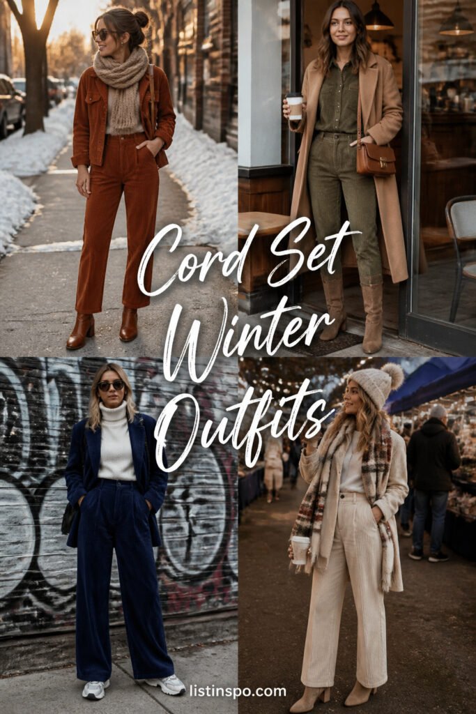 20 Fun Cord Set Outfit Winter Women for Everyday Wear