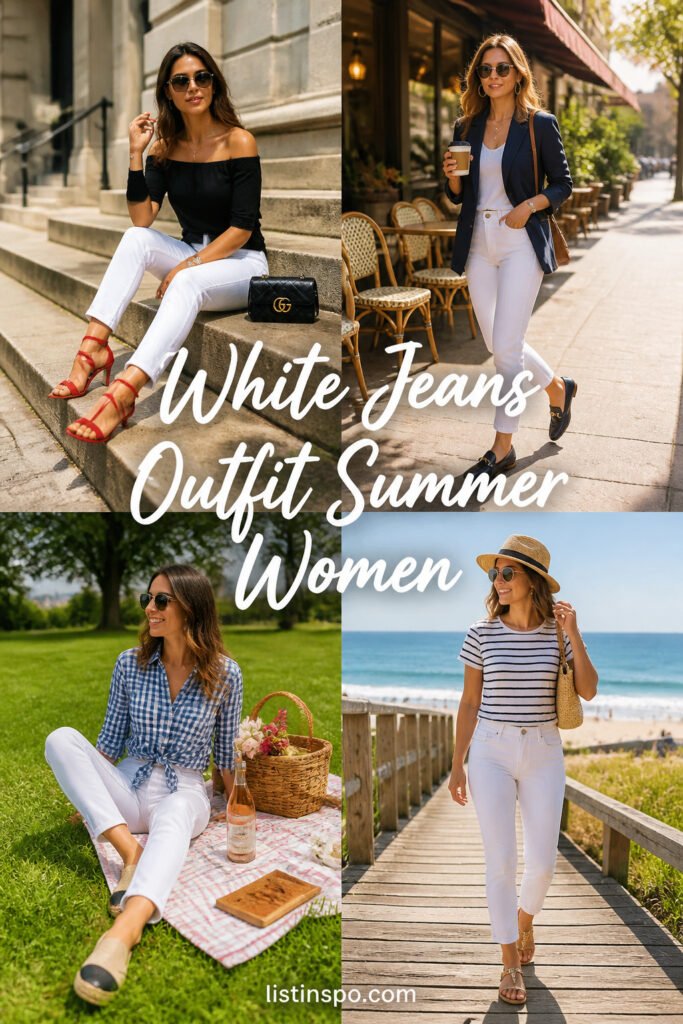 15 Easy White Jeans Outfit Summer Women for Any Occasion