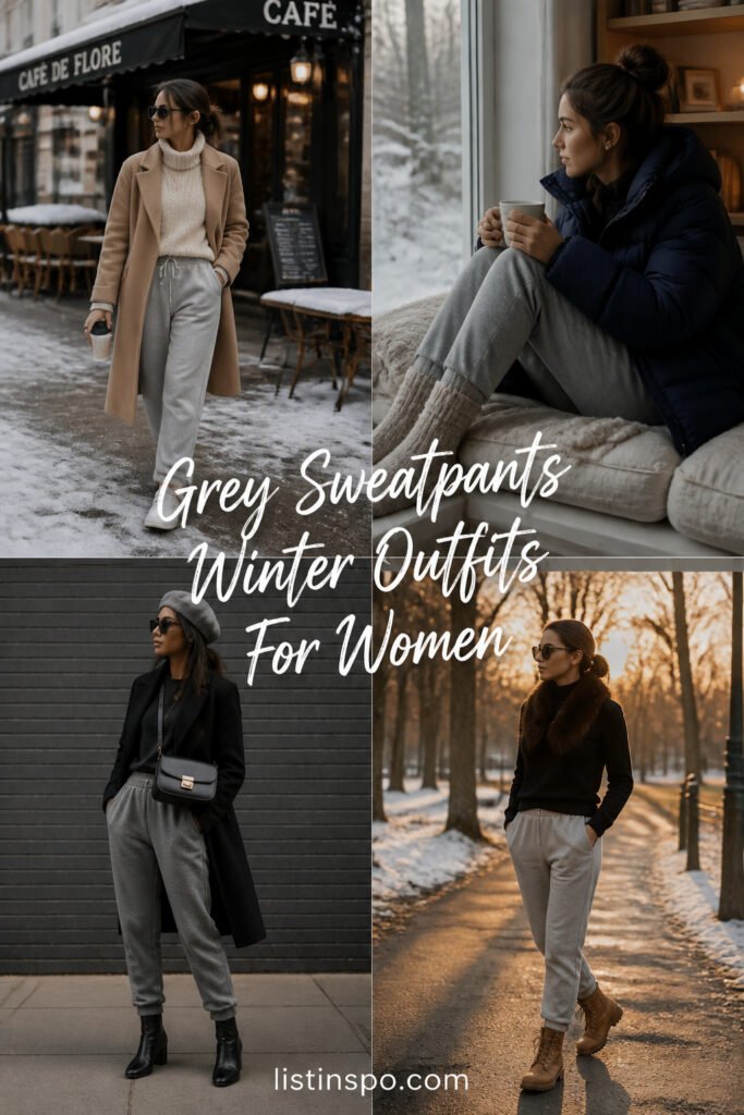 15 Best Grey Sweatpants Winter Outfit Women for Any Occasion
