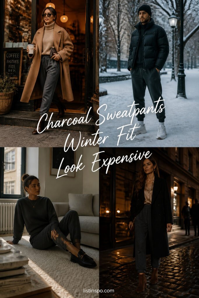 12 Quick Charcoal Sweatpants Winter Fit That Look Expensive