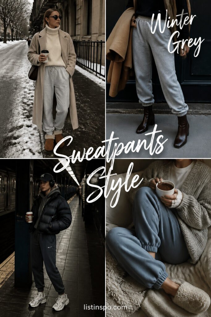 15 Best Winter Grey Sweatpants Style for Women