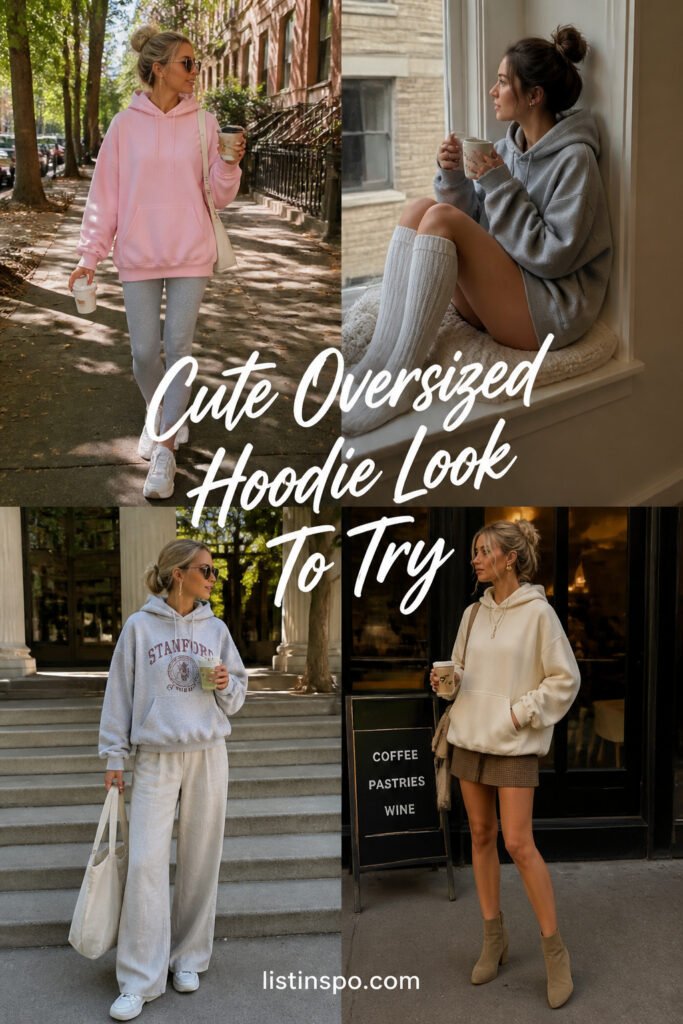 25 Fun Cute Oversized Hoodie Look to Try Now