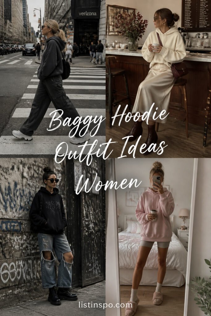25 Cool Baggy Hoodie Outfit Women to Try Now
