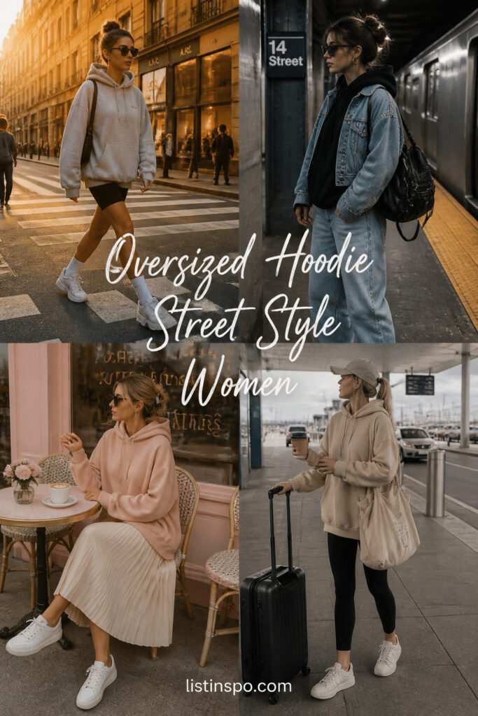12 Cool Oversized Hoodie Street Style Women